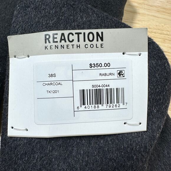 Kenneth Cole Reaction NWT Men's Raburn Wool Blend Top Coat Size 38S Dark Gray - Picture 6 of 11